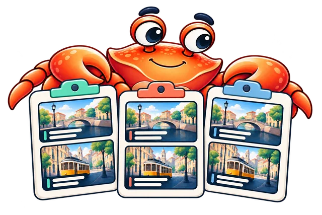 Krabli presents public-language versions of two videos as several illustrated bundles with different subtitle bands.
